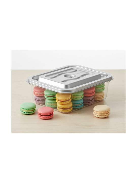 Colorato Glass Lunch Box Silver 2.7lt
