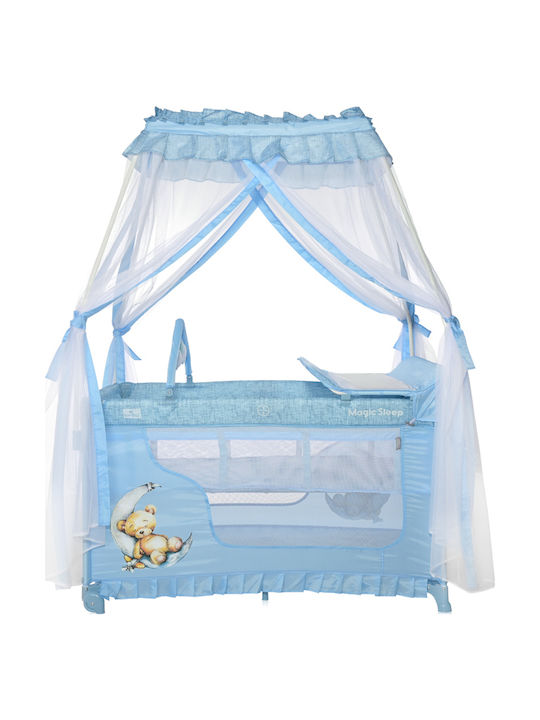 Lorreli Playpen 2 Levels With Changing Table & Mattress Blue