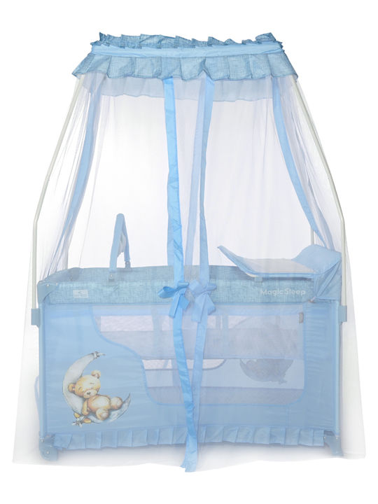 Lorreli Playpen 2 Levels With Changing Table & Mattress Blue
