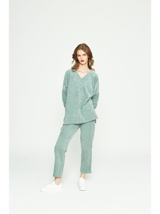 Long Sleeve Women's Shirt Pistachio
