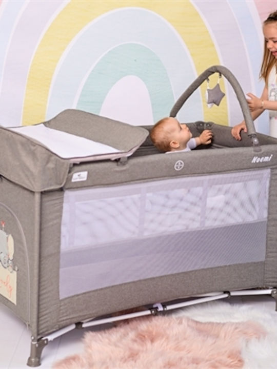 Lorreli Playpen 2 Levels With Changing Table & Mattress Green