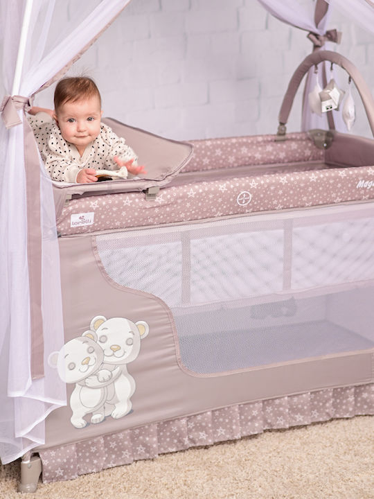 Lorreli Playpen 2 Levels With Changing Table & Mattress Blue