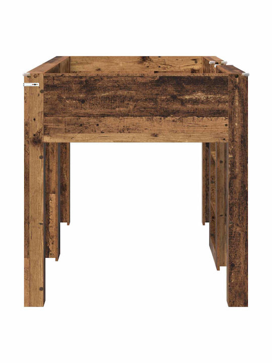 Kinderbett Koje Einzeln mit Stauraum Braun für Matratze 80x200cm