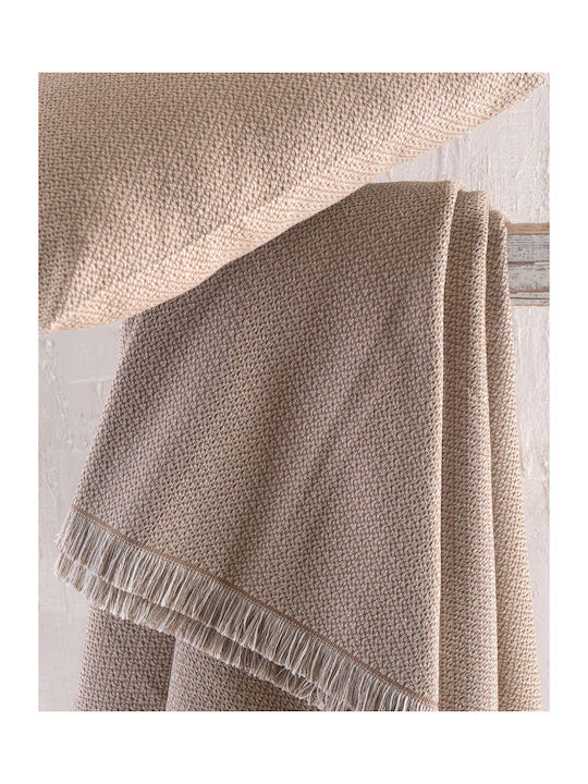 Rythmos Santorini Cuverturi Pentru Canapea 4 Locuri Jacquard 180x330cm Maro