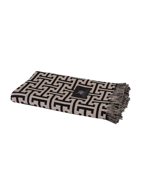 Greenwich Polo Club 3902 Sofa Throw 2 Seater Jacquard 180x250cm Black