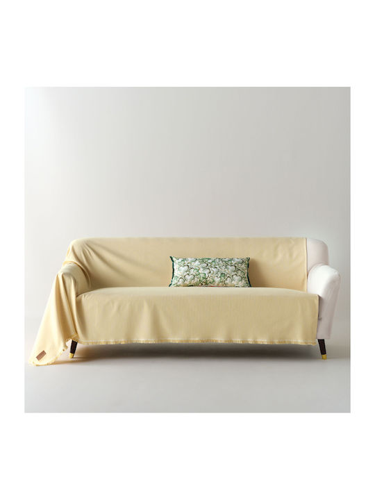 Kentia Everan Dreisitzer-Sofa Wurf 180x280cm Gelbe