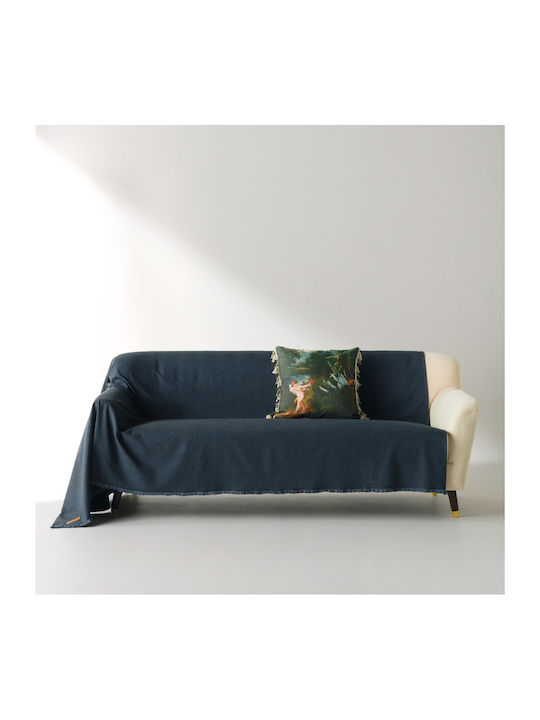 Kentia Everan Three-Seater Sofa Throw 180x280cm Navy