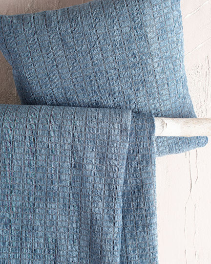 Rythmos Corvet Three-Seater Sofa Throw 2 Sides Chenille 180x280cm Blue