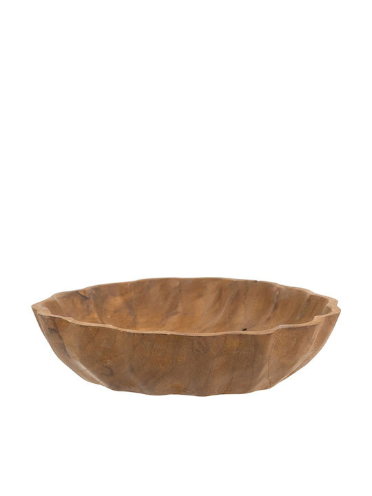 Artekko Διακοσμητική Πιατέλα Ξύλινη Καφέ 25x25x6εκ.