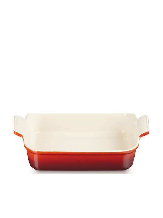 Le Creuset Rectangular Ceramic Dutch Oven with Rack 31x26cm 2.4lt