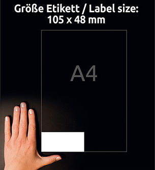 Avery Etichete Autoadezive A4 Rectangulare 105x48mm