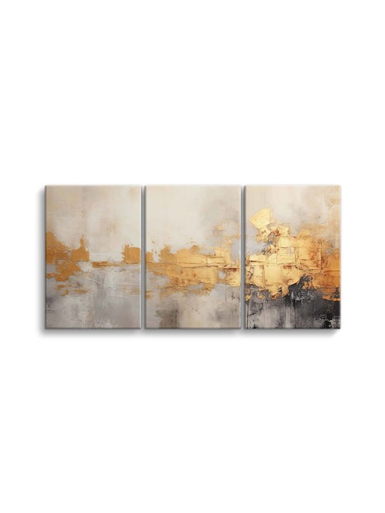 Decowalls Τρίπτυχος Πίνακας σε Καμβά 60x120cm