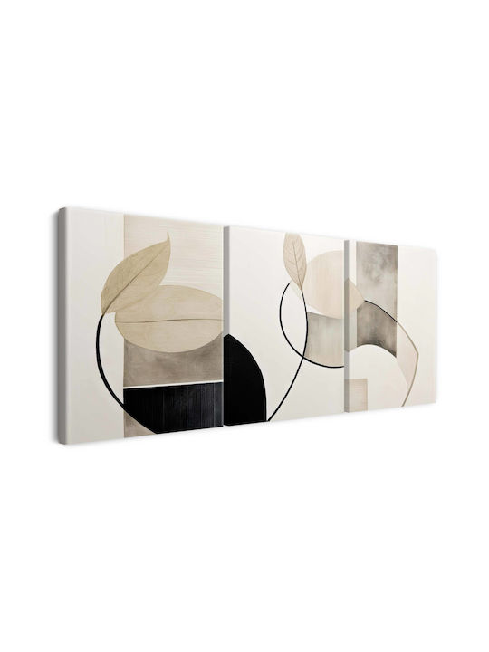 Naklejkomania Τρίπτυχος Πίνακας σε Καμβά 60x120cm