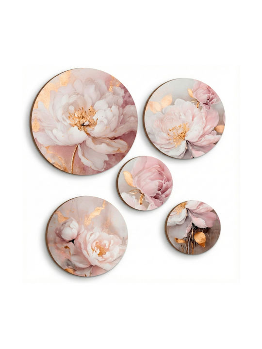 Runde Gemälde Wand Originelle Wanddekorationen Wohnzimmer Rosa Glamour