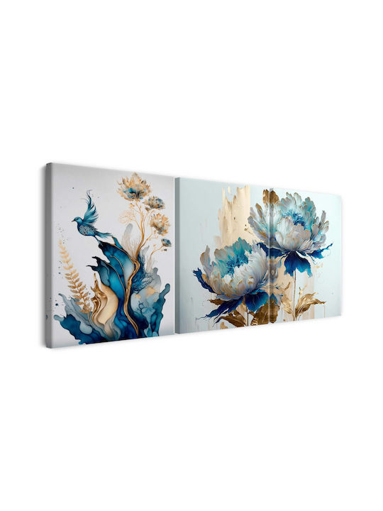 Naklejkomania Τρίπτυχος Πίνακας σε Καμβά 60x120cm