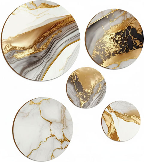 Tablouri Decorative De Perete Aurii Set Tablouri Living Dormitor