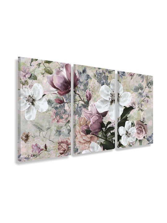 Decowalls Τρίπτυχος Πίνακας σε Καμβά 60x120cm
