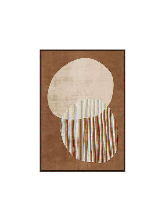 Inthebox Convex Decorative Canvas Painting Terracotta Beige MDF Frame Brown 60x90xh4.3cm 031349