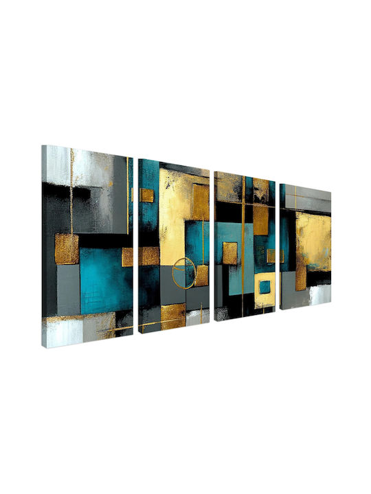 Naklejkomania Τετράπτυχος Πίνακας σε Καμβά 60x120cm