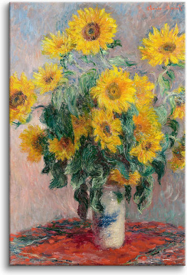Bouquet aus Sonnenblumen Reproduktion von Claude Monets Gemälde Wandkunst 60x90 Bouquet aus Sonnenblumen Reproduktion von Claude Monets Gemälde Wandkunst 60x90