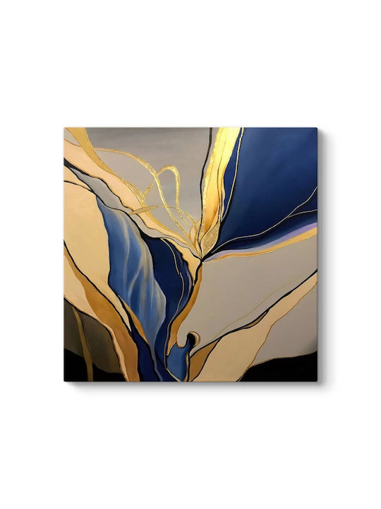 Megapap Dance Of Gold And Blue Gemälde auf Leinwand 100x100cm