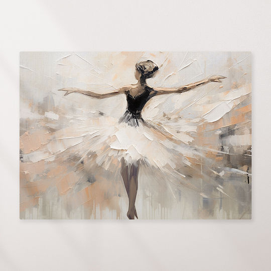 Μπαλαρίνα Σε Κρεμ Αποχρώσεις σε Καμβά 65x95 cm
