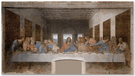 Canvas Leonardo Da Vinci The Last Supper 54x96