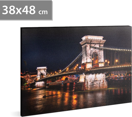 Family Pound Led Painting " Chain Bridge 2 X Aa 38 X 48 Cm" Family Pound Led Painting " Chain Bridge 2 X Aa 38 X 48 Cm"