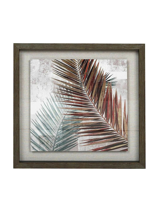 Espiel Leaves Frame Κάδρο Ξύλινο 50x50cm