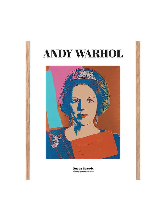Walls Queen Βeatrix Ramă Copie după Andy Warhol Lemn 50x70cm