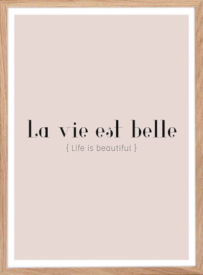 Walls La Vie Est Belle Ξύλινο