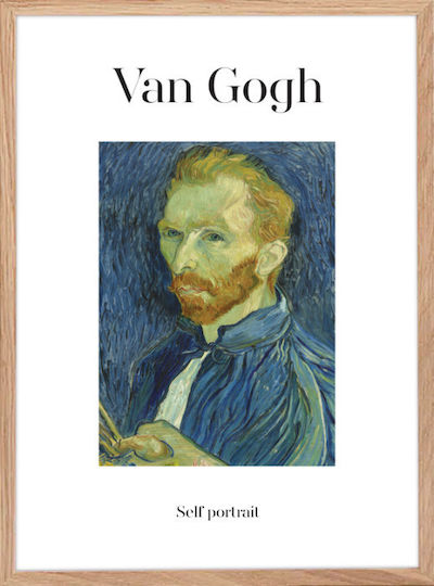Walls Self Portrait Αντίγραφο του Van Gogh Ξύλινο Walls Self Portrait Αντίγραφο του Van Gogh Ξύλινο