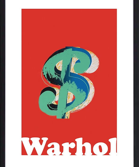 Walls Dollar Sign Αντίγραφο του Andy Warhol Ξύλινο