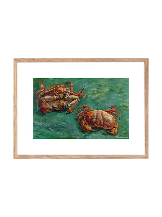 Walls "two Crabs", 1889 Κάδρο Αντίγραφο του Van Gogh Χάρτινο 100x70cm