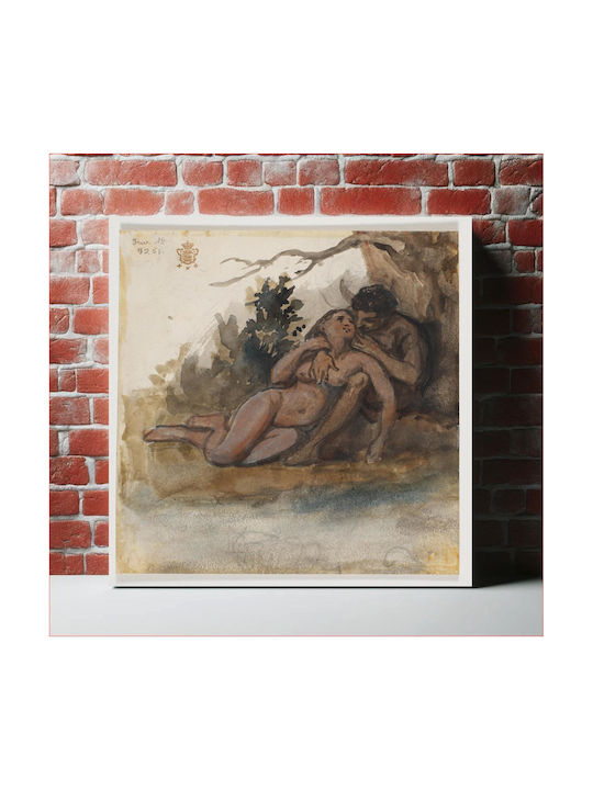 A Naked Couple By A Tree By Wilhelm Marstrand 1 Gemälde auf Leinwand 110x110cm
