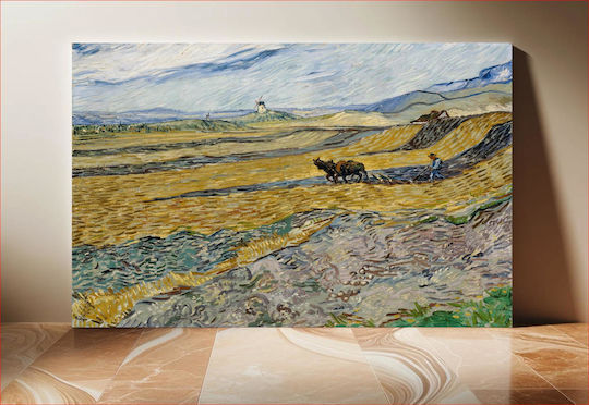 Vincent Van Gogh - Enclosed Field With Ploughman