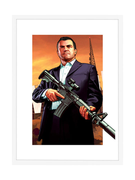 Walls Michael De Santa Frame Wooden white frame 50x70cm
