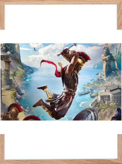 Walls Assassin's Creed Odyssey 1 Wooden Frame Natural 20x30 cm
