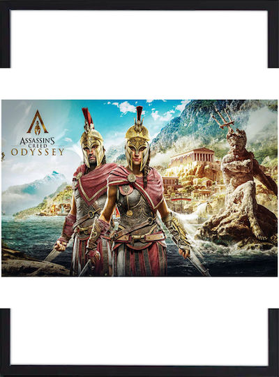 Walls Assassin's Creed Odyssey Wooden Black Frame 60x90 cm Walls Assassin's Creed Odyssey Wooden Black Frame 60x90 cm