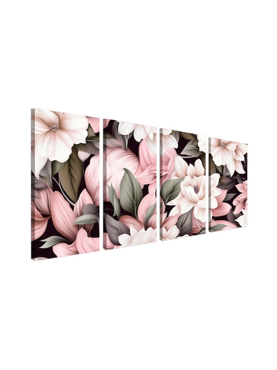 Naklejkomania Τετράπτυχος Πίνακας σε Καμβά 60x120cm