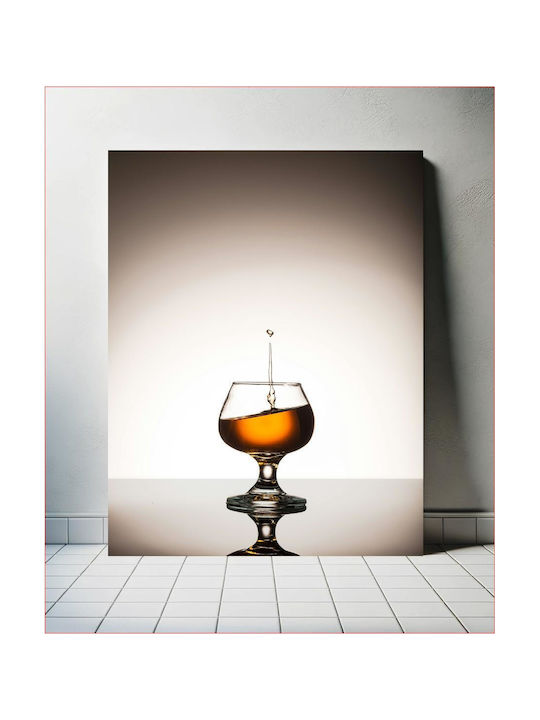 Πίνακας Glass Whiskey Splash Ποτήρι Ουίσκι Splash 60x90