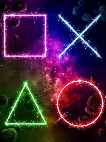 Playstation Symbols Ξύλινο