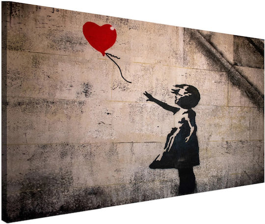 Σύγχρονη Ζωγραφική Καμβά Κορίτσι Μπαλόνι Banksy Ζωγραφική 60x90