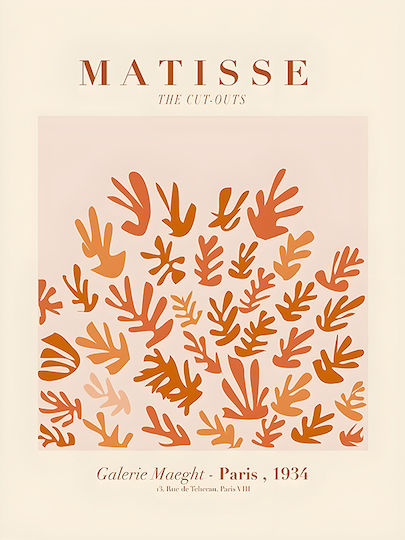 Poster Matisse Cut-outs Art070 21cm X 30cm Λευκό Κάδρο Pvc 18x24