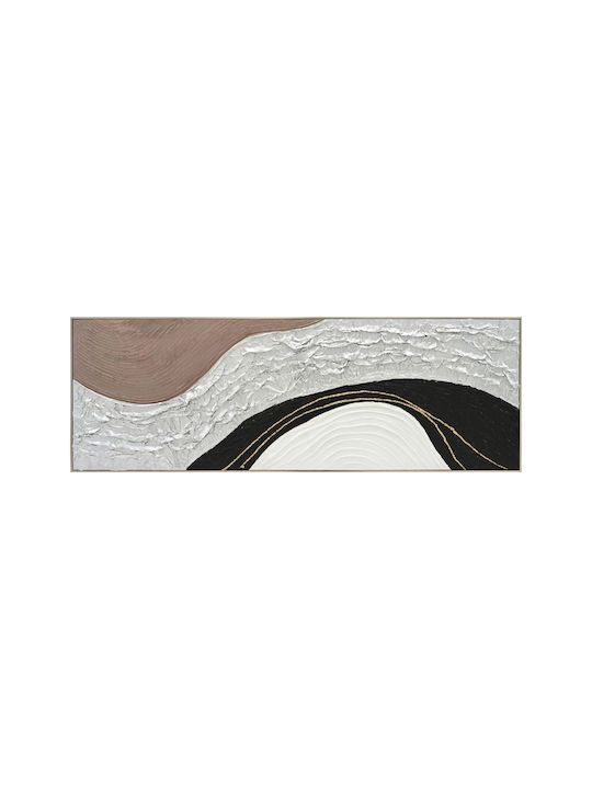 Abstract Wall Painting Fb94552.01 Beige Frame-Canvas Handmade 152x4.5x52cm
