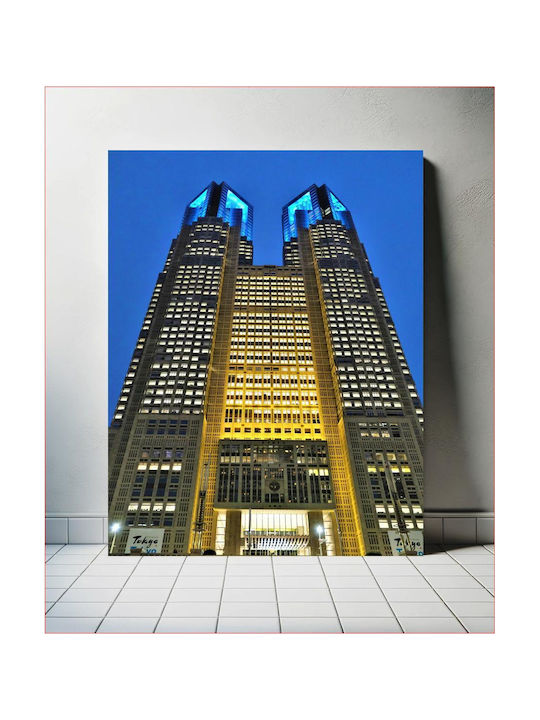 Tabloul Clădirea Guvernului Metropolitan din Tokyo Noaptea 40x50
