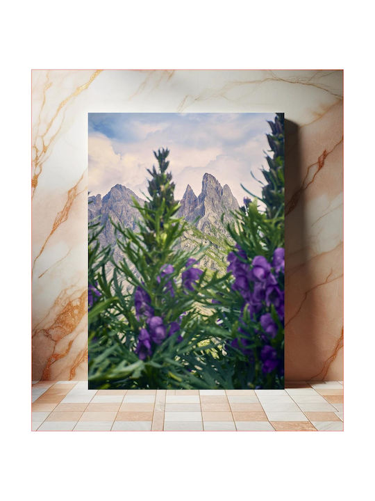 Πίνακας Mountains Flowers Βουνά Λουλούδια 80x120