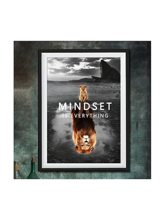 Canvas Poster Without Frame Mindset Is Everything 40x60cm