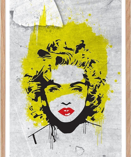Αφίσες Poster Madonna Πόστερ Φυσική Κορνίζα Ξύλου Αγιούς 50x70cm