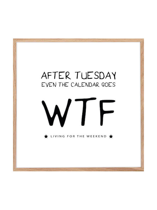 Posters Wtf Poster Physics Wooden Frame Saint 80x80cm